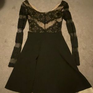 THICK LONG SLEEVE LACE DRESS